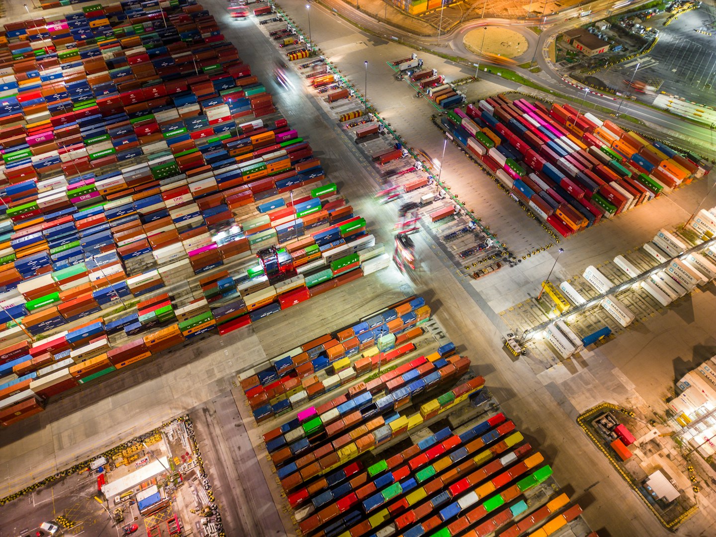 UK export cargo ship ready for international delivery